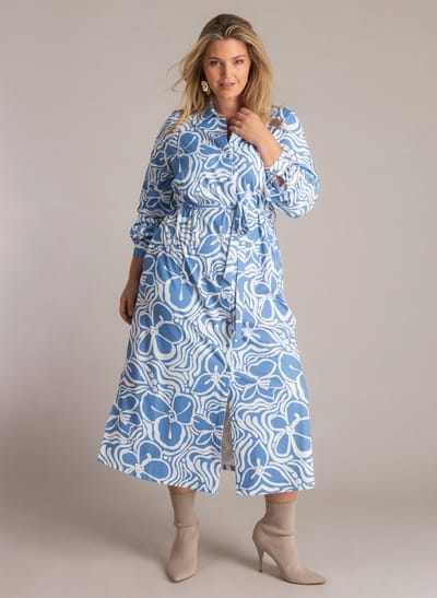 YEST CURVE Nicole Essential One pieces - Uniform Blue/Off Whi - maat 0(46)