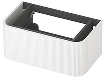 INK - Afgeronde Onderkast Gelakt 1 Lade Softclose met Gefreesd Front Tbv Grepen - 800x450x350 Mm - Mat Wit