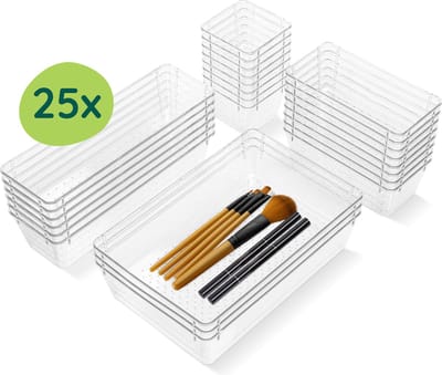 Lade Organizer Bakjes - 25x - Lade Verdeler Keuken & Badkamer - Lade indeling - Make-up organizer