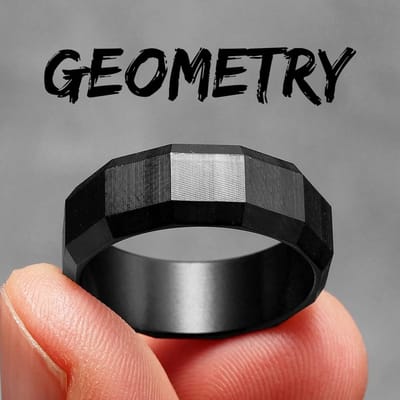 Geometrische Snitten Schroef Heren Ringen Roestvrij Staal Vintage Punk Eenvoudige Luxe Dames Sieraden Mode Accessoires Cadeau 8 black