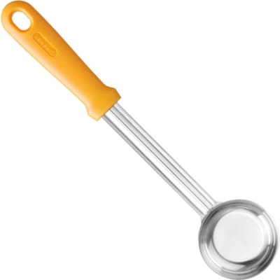 HENDI Heavy-duty pizza sauslepel – ergonomisch ontwerp – platte bodem – 90 ml – oranje