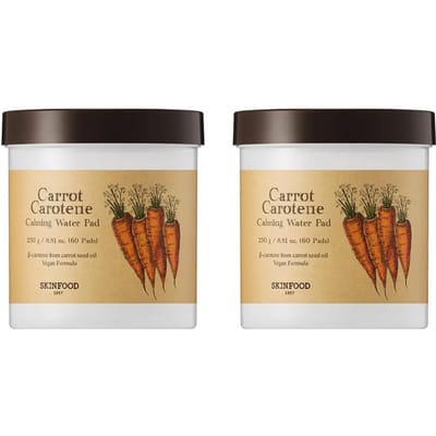[SKINFOOD] Wortel Caroteen Kalmerende Waterpads Dubbele Set 60ST+60ST beige