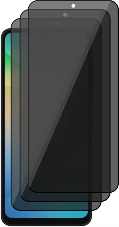 Privacy Screenprotector geschikt voor Samsung Galaxy A06 - 3x Volledig Dekkend Glas Screen Protector