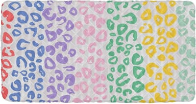 Peuter Luchtmatras Laken - Kinderbedlaken Wasbaar - Reis Comfort - Drielaags Materiaal - 126 x 63 cm - Kleurrijk Luipaard