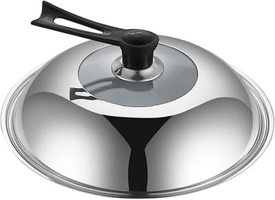 Pan deksel - Steelpan deksel - Koken - Gehard glas - 34cm - Zilverkleurig