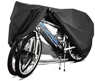 JHUBERS- Fietshoes waterdicht - Fietshoes voor 2 fietsen - 210D Nylon - UV/bescherming - Windbestendig - Voor buitenopslag 200 x 75 x 110 cm - Fietsafdekking