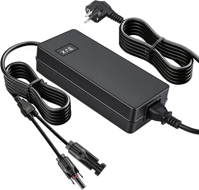 Batterijlader - Zonne-oplader - Stroomvoorziening Garanderen - Weerbestendig Ontwerp - 162 Watt - Zwart