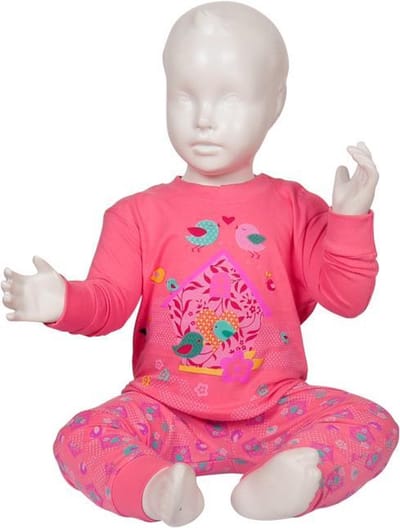 Baby pyjama bird hotel 62 fuchsia