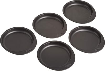 Cake Pan Easy Layers - Bakvorm voor Meerdere Lagen Taart - Staal, 15,2 cm, Antraciet, 5 Stuks