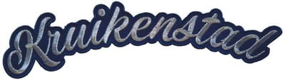 Kruikenstad Zilver Glitter Rugembleem- Strijk embleem - Carnavalskleding - Carnaval accessoires