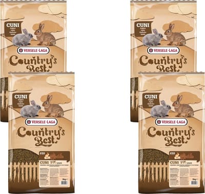 Versele-Laga Country`s Best Cuni Fit Pure - Konijnenkorrel - Konijnenvoer - 4 x 5 kg