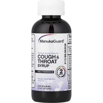 ManukaGuard, Manuka Honing, Medische Kwaliteit, Hoest & Keel Siroop, 118 ml (4 fl oz)