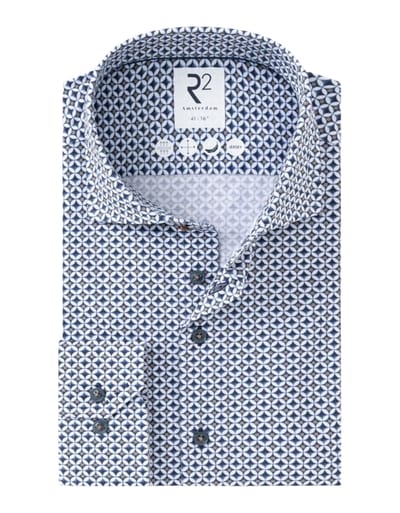 R2 Technical Knitted Lange Mouw Overhemden Donkerblauw 134.wsp.008