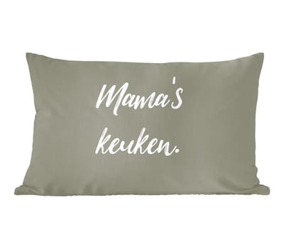 Sierkussens - Kussentjes Woonkamer - 60x40 cm - Spreuken - Mama - Quotes - Mama's keuken