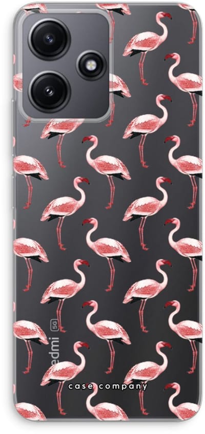 Case Company® - Hoesje geschikt voor Xiaomi Redmi 12 hoesje - Flamingo - Soft Cover Telefoonhoesje - Bescherming aan alle Kanten en Schermrand