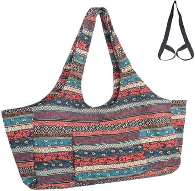 Thijox - Mu Mianhua Yogamat-tas met groot formaat vak en ritsvak voor alle yogamatten, lichtgewicht, verstelbare riem, multifunctioneel, sporttas, boo