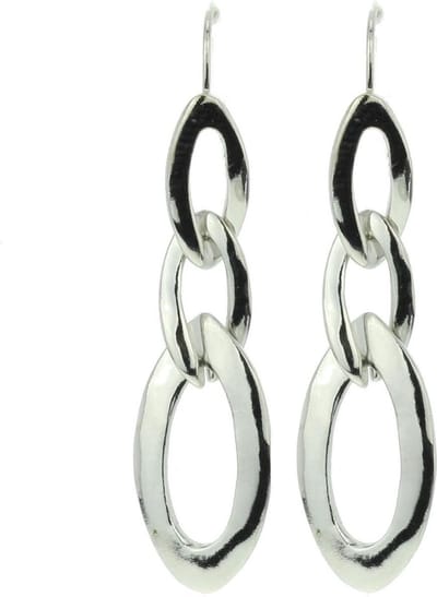 Behave - Ovale oorhangers zilverkleurig - modern minimal chic