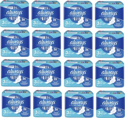Always Ultra Day & Night Maandverband Met Vleugels - 5x32 Stuks - Voordeelverpakking
