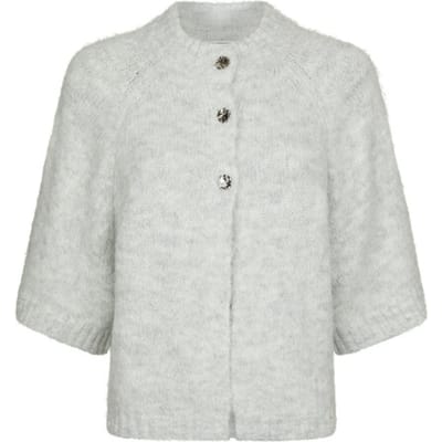 Neo Noir benuta fluffy knit cardigan 165816 133 grey melange