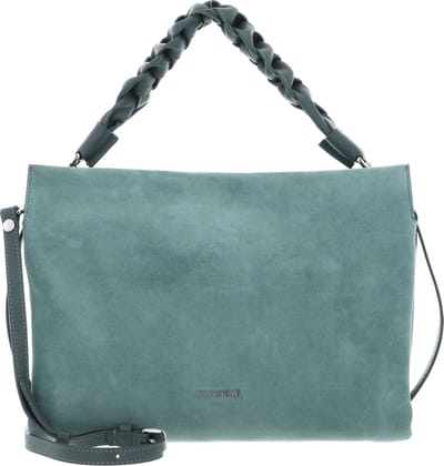 COCCINELLE Leren Schoudertas Boheme Handbag Suede Kale Green Groen