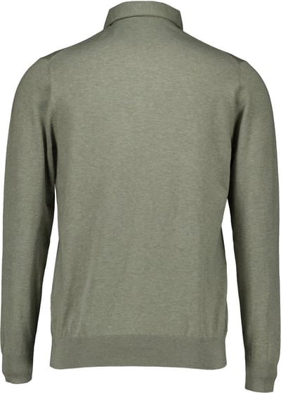Profuomo Longsleeve Poloshirt Luxury Basic Groen - Maat M - Heren - Pullovers
