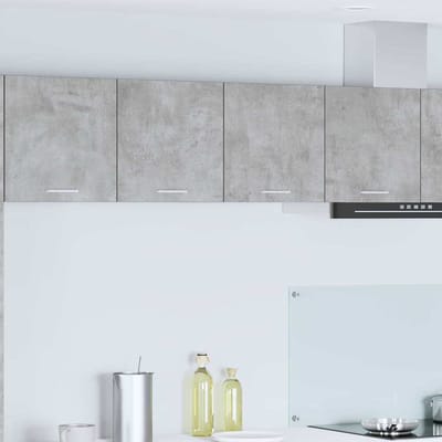 vidaXL - Hangkast - met - opslag - Beton - Grijs - 80 - x - 31 - x - 40 - cm - Bewerkt - hout