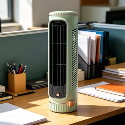 Mini-torenventilator - tafelventilator - circulatieventilator - drie snelheden - geschikt voor slaapkamers, keukens en badkamers- Wit
