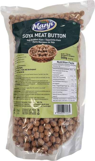 Manji - Soja Brokken Klein - Soya Meat Button - 500 g