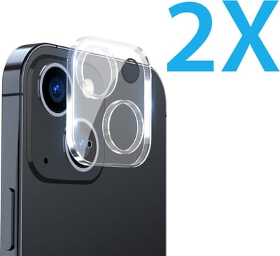 Camera lens Protector 2x Geschikt voor: iPhone 15 - screen protector - glas - bescherm je camera - beschermglas - Transparant