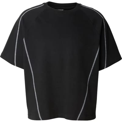 Urban Classics - Contrast Seam Peached Heavy Heren Tshirt - S - Zwart