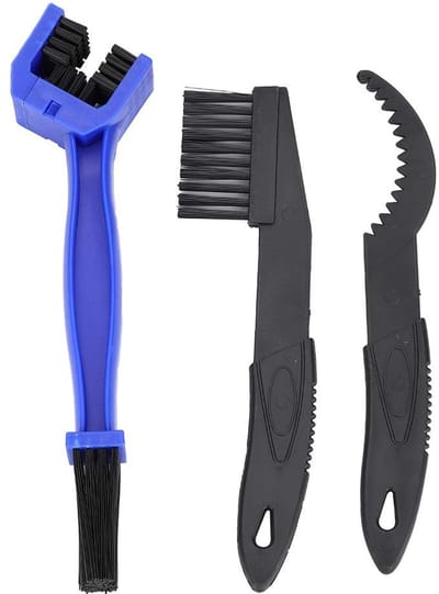 Dailygoods- Reinigingsgereedschap Premium Kwaliteit - Fiets Reinigingsset - Fietswasborstel - Onderhoud - Duurzaam - 3-delige Set - Fietsreinigingsset