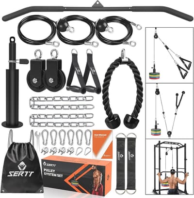 Triceps Workout Pulley System voor LAT Pulldown en Biceps Curl – Gewicht Kabel Katrol Systeem voor Fitness