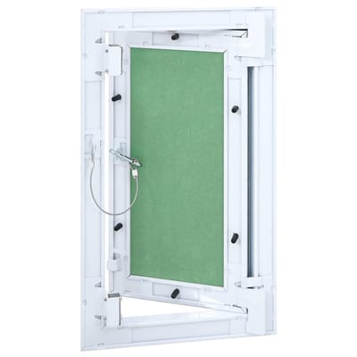 vidaXL - Access - Panel - Groen - en - Zilver - 20 - x - 35 - cm - Aluminium - en - Gipsplaat