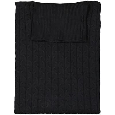 Ragman Trui Knitted Cable Design Rollneck Cotton Cashmere Zwart / male