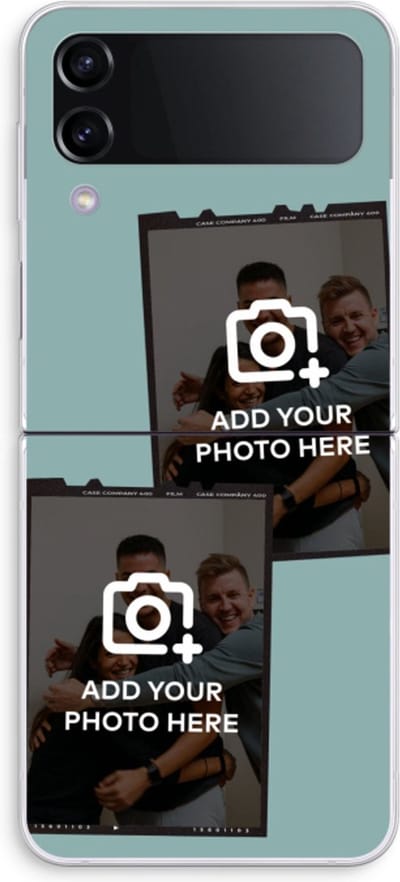 Gepersonaliseerd - Case Company® - Hoesje geschikt voor Samsung Galaxy Z Flip4 hoesje - Polaroid Zwart - Soft Cover Telefoonhoesje - Bescherming aan alle Kanten en Schermrand