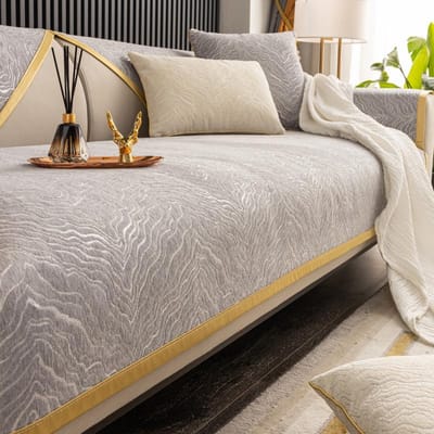 Chenille Watergolf Bankhoes Modern Vier Seizoenen Universele Bankhanddoek voor Woonkamer Antislip Bankkussen Armleuning Rugleuning 70x70cm 1pcs