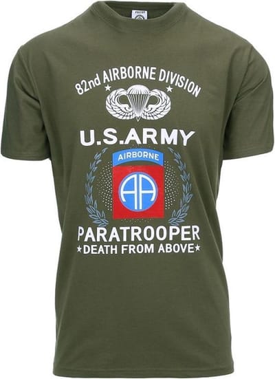 T-shirt U.S. Army Paratrooper 82ND Groen M