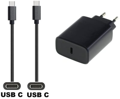 OneOne 20W snellader + 1,5m sterke USB C naar C kabel. PD lader. Oplader adapter past op Kobo (Rakuten) eReader Elipsa, Elipsa 2E, Sage, Libra 2, Libra Colour, Clara 2E, Clara Colour, Clara BW - Kindle (Amazon) Scribe