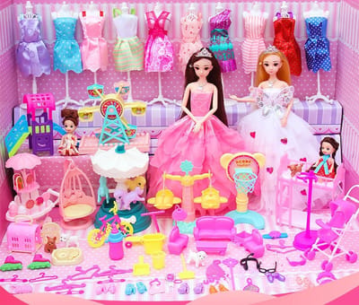 [Speelhuisparadijs] Prinsessenpoppenset/Meisjes aankleedpop/Pretparkset