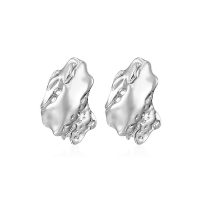 Oorbellen Sculpture - Zilverkleurig | 2,6 x 1,8 cm | Stainless Steel | Fashion Favorite