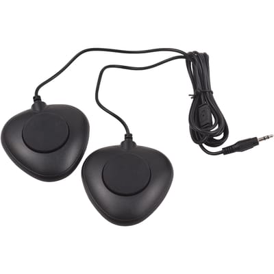Pédale de sustain compacte à interface 3,5 mm, double pédale inférieure antidérapante et silencieuse pour instruments de musique Triangle noir
