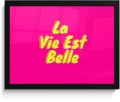 Poster in lijst - Fotolijst 40x30 cm - Posters - Quote - Retro - Roze - Posterlijst zwart - Decoratie - Wanddecoratie woonkamer - Muurdecoratie slaapkamer