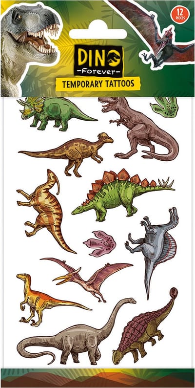 Dino tattoos vel a 12 stuks