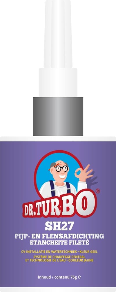 Dr. Turbo SH27 Pijp en Flensafdichting - 75 Gram -  voor Cilindrische Delen - Borgmiddel