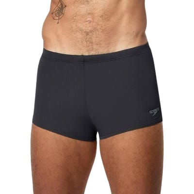Speedo Hyperboom Aquashort Heren - Zwembroek Heren - Chloorbestendige Zwemshort Heren - Zwemboxer Heren met Trekkoord - Zwart/Grijs - M
