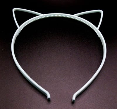 Diadeem met katten oren mintblauw - kinderfeestje - verjaardag