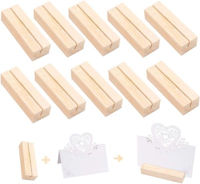 10 Stuks Houten Plaats Kaarthouders Voor Tafeldecoratie