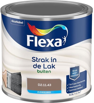 Flexa - Strak In De Lak Buitenlak Zijdeglans - D2.11.43 - Mengverf - 500 Ml