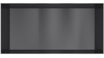 Hotbath &More BOX060F inbouwnis 30x60x10cm zonder frame geborsteld zwart PVD