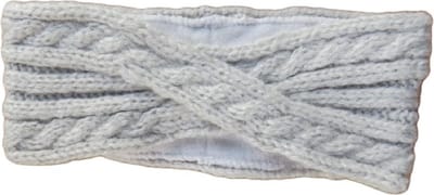 Haarband gebreid met brushed effect, fleece voering binnenin.
